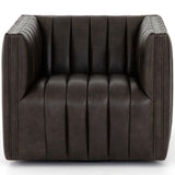 Augustine Leather Swivel Chair, Deacon Wolf-Furniture - Chairs-High Fashion Home