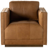 Kiera Leather Swivel Chair, Palermo Cognac by Four Hands