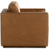 Kiera Leather Swivel Chair, Palermo Cognac by Four Hands
