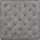 Endall Ottoman, Black Bravo Metal-Furniture - Chairs-High Fashion Home