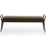 Charlotte Bench, Modern Velvet Loden by Four Hands