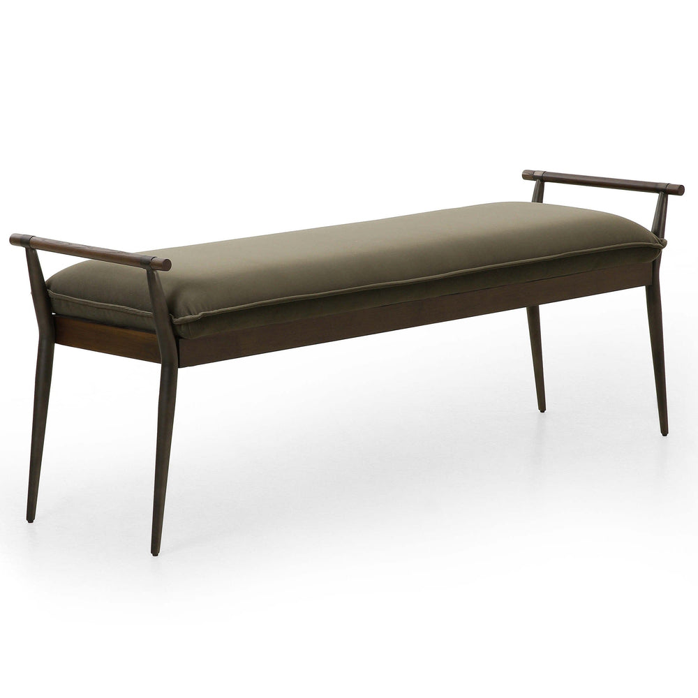 Charlotte Bench, Modern Velvet Loden by Four Hands
