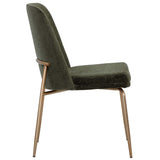 Zeke Dining Chair, Bergen Olive/Antique Brass, Set of 2-Furniture - Dining-High Fashion Home