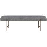 Davian Bench, Chacha Grey-Furniture - Benches-High Fashion Home