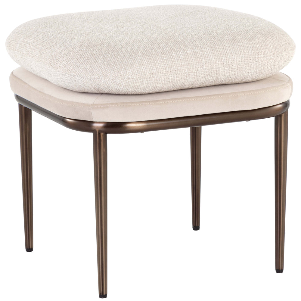 Koffi Stool, Meg Taupe/Chacha Cream-Furniture - Chairs-High Fashion Home