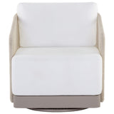 Allariz Outdoor Swivel Chair, Stinson White-Furniture - Chairs-High Fashion Home