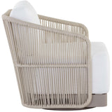 Allariz Outdoor Swivel Chair, Stinson White-Furniture - Chairs-High Fashion Home