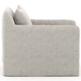 Dade Outdoor Swivel Chair, Stone Grey-Furniture - Chairs-High Fashion Home