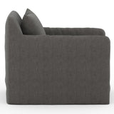 Dade Outdoor Swivel Chair, Charcoal-Furniture - Chairs-High Fashion Home
