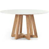 Creston Dining Table, Honey Oak-Furniture - Dining-High Fashion Home