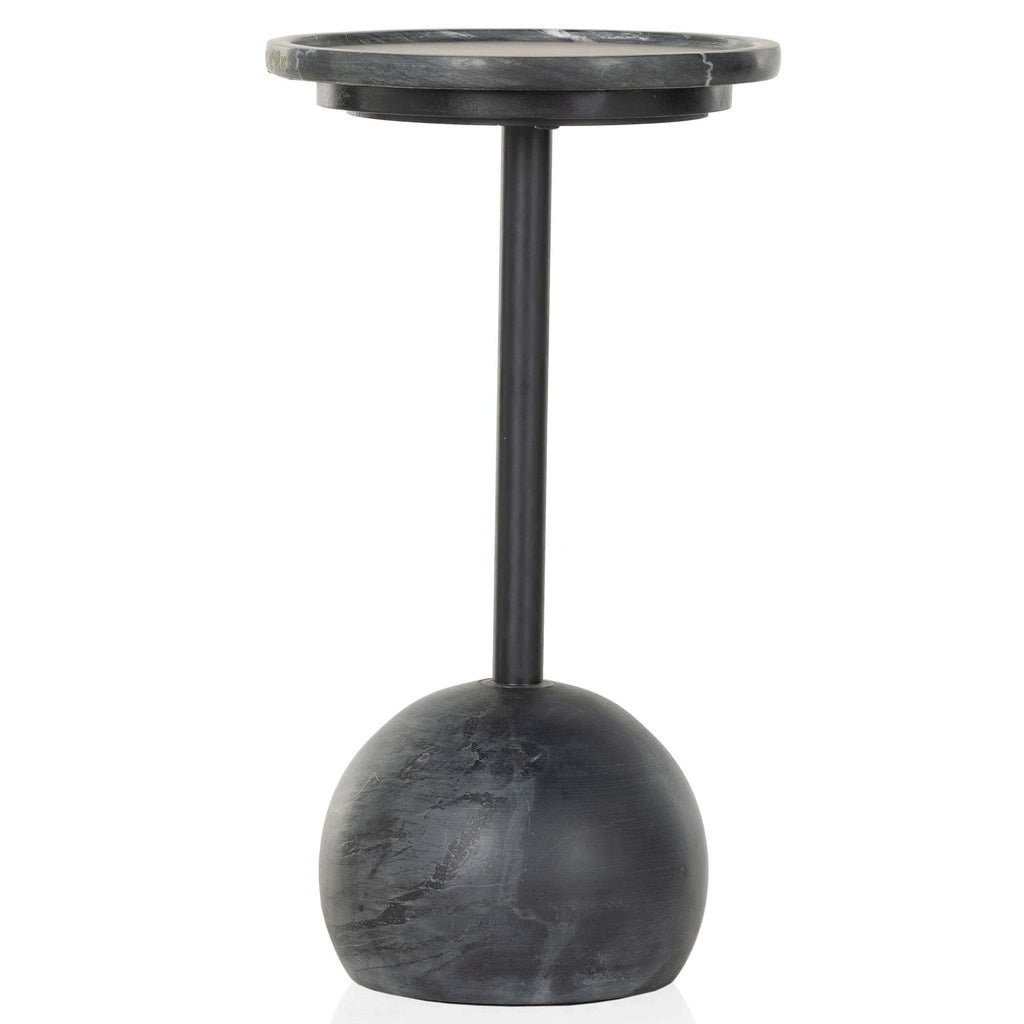 Viola Accent Table, Black Marble High Fashion Home