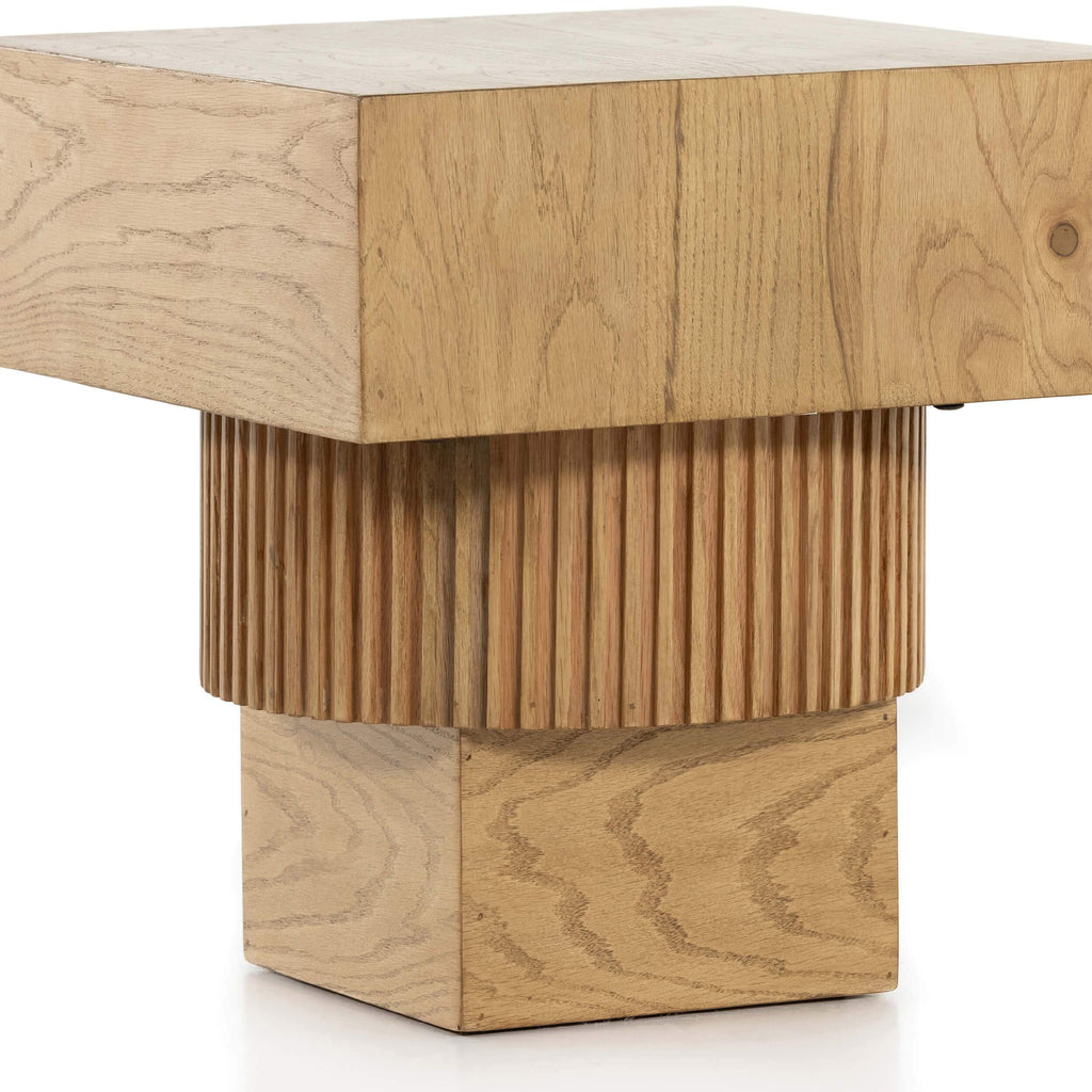 Leland End Table, Honey Oak High Fashion Home