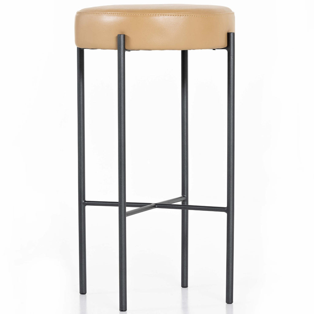 Nocona Leather Bar & Counter Stool, Tan Leather High Fashion Home