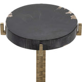 Jonty Round End Table, Dark Petrified-Furniture - Accent Tables-High Fashion Home