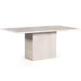 Arum Dining Table, Cream Marble-Furniture - Dining-High Fashion Home