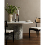Oranda Dining Table, White Marble-High Fashion Home