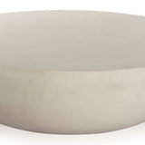 Basil Outdoor Round Coffee Table, Matte White by Four Hands
