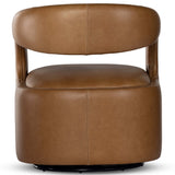 Hawkins Leather Swivel Chair, Sonoma Butterscotch by Four Hands