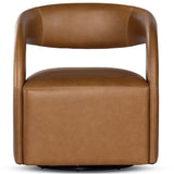 Hawkins Leather Swivel Chair, Sonoma Butterscotch by Four Hands