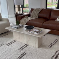 Arum Coffee Table, Cream Marble by Four Hands