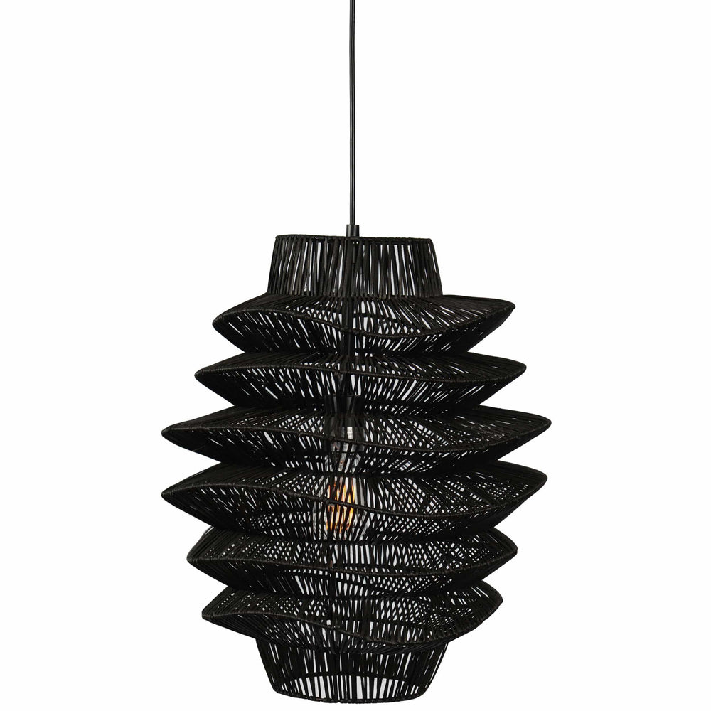 Shelly Medium Pendant, Black-Lighting-High Fashion Home