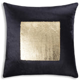 Cloud 9 Gold Foil Square Velvet Pillow, Black