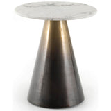 Armon End Table, Ombre Antique Brass-Furniture - Accent Tables-High Fashion Home