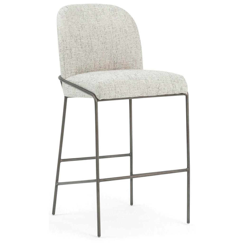 Astrud Bar Stool, Lyon Pewter High Fashion Home