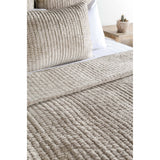 Bari Velvet Quilt, Pebble-Furniture - Bedroom-High Fashion Home