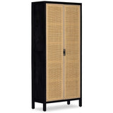 Caprice Tall Cabinet, Black Wash Mango by Four Hands