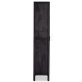 Caprice Tall Cabinet, Black Wash Mango by Four Hands