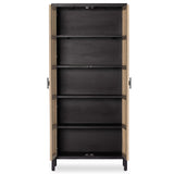 Caprice Tall Cabinet, Black Wash Mango by Four Hands