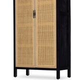Caprice Tall Cabinet, Black Wash Mango by Four Hands