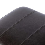 Chaz Leather Ottoman, Sonoma Black by Four Hands