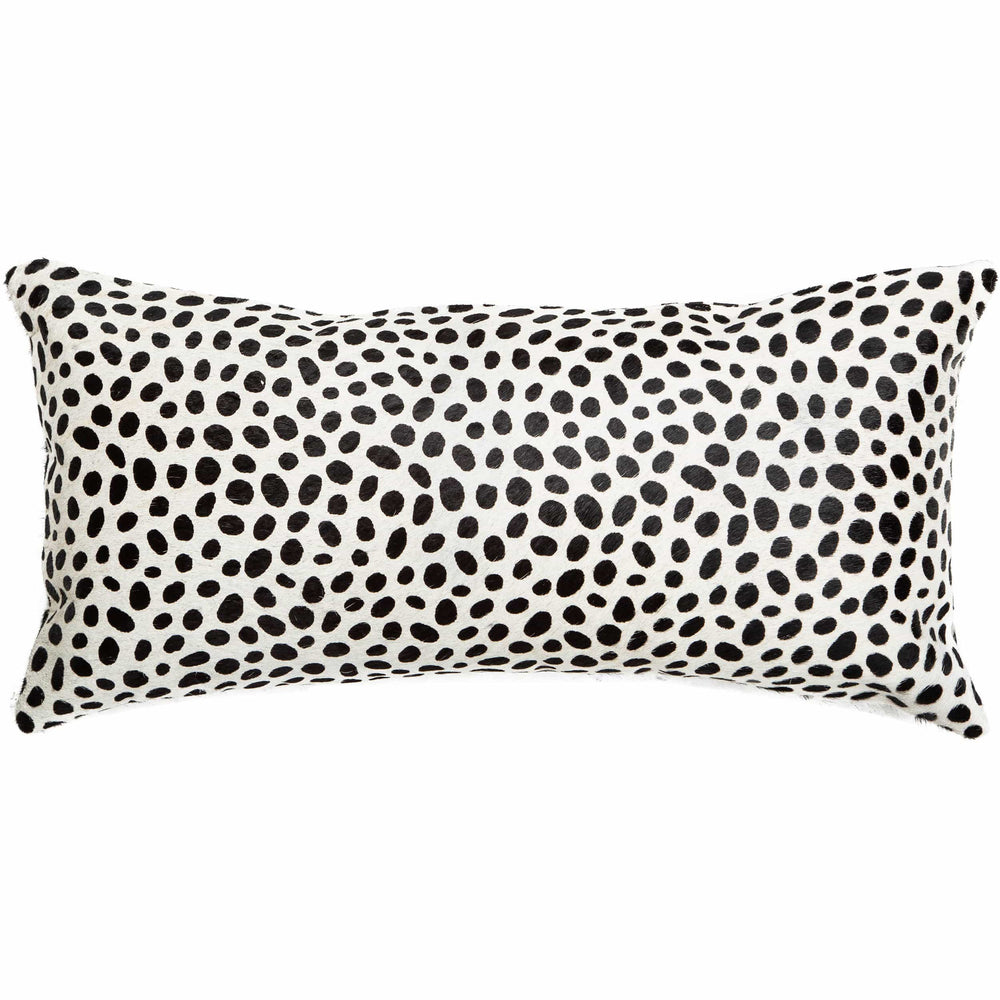Cheetah on White Hide Lumbar Pillow-Accessories-High Fashion Home