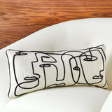 Congregation Lumbar Pillow, Black/White-Accessories-High Fashion Home