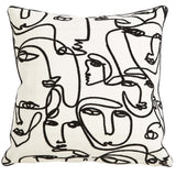 Congregation Pillow, Ivory/Black-Accessories-High Fashion Home