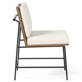 Crete Dining Chair, Savile Flax / Brown Frame, Set of 2 by Four Hands