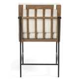 Crete Dining Chair, Savile Flax / Brown Frame, Set of 2 by Four Hands