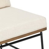 Crete Dining Chair, Savile Flax / Brown Frame, Set of 2 by Four Hands