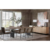 Crete Dining Chair, Savile Flax / Brown Frame, Set of 2 by Four Hands