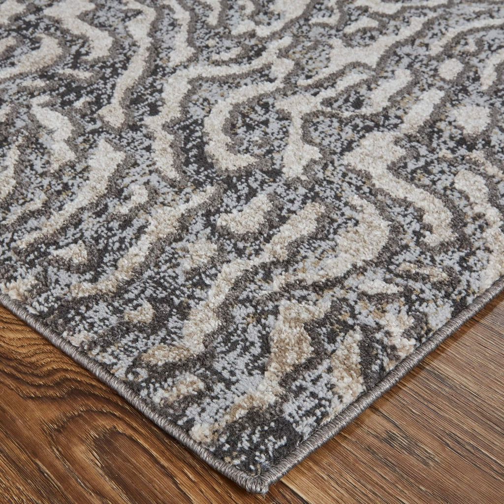 Feizy Rug Vancouver 39FJF, Beige/Charcoal High Fashion Home