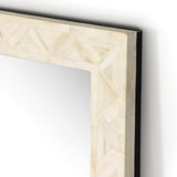 Loredo Floor Mirror, White Bone-Accessories-High Fashion Home