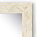 Loredo Floor Mirror, White Bone-Accessories-High Fashion Home