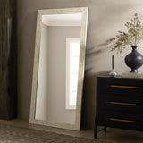 Loredo Floor Mirror, White Bone-Accessories-High Fashion Home