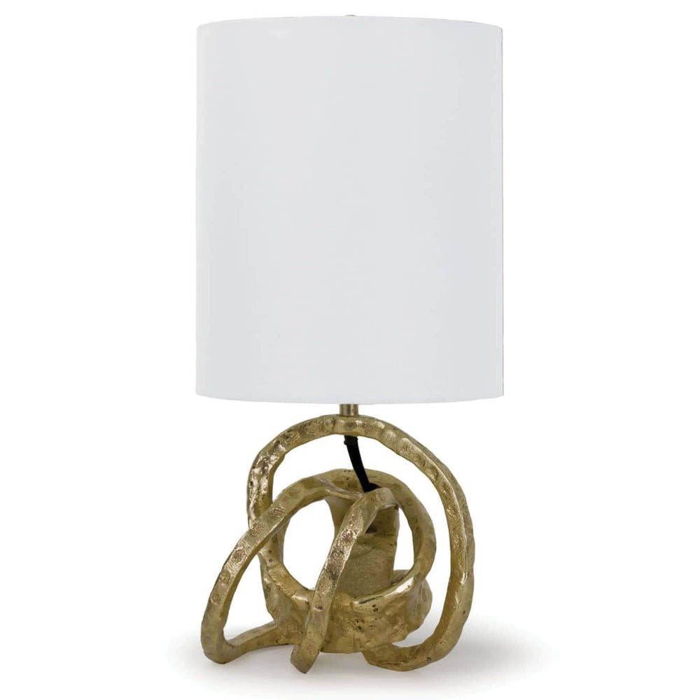 Mini Knot Table Lamp, Gold-Lighting-High Fashion Home