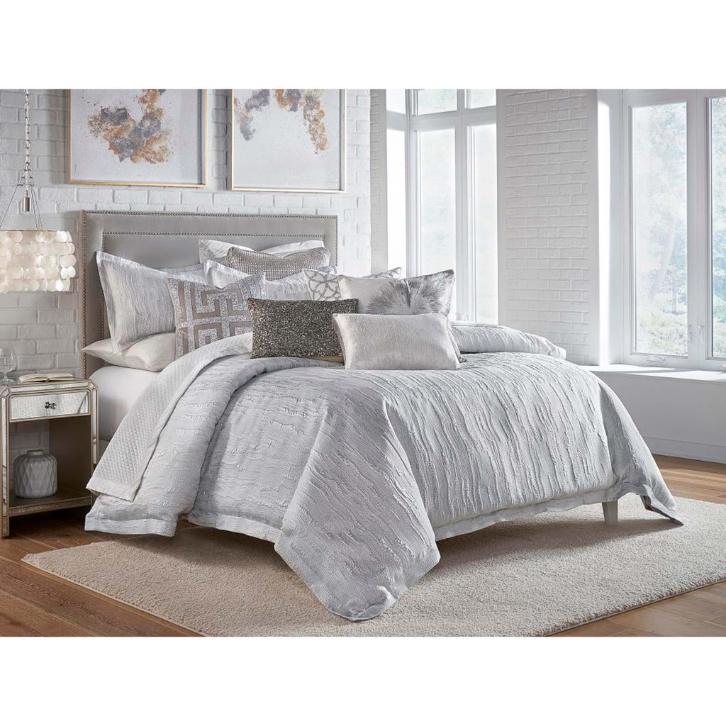 High Fashion Home Outlet 2026.Naja Duvet Set, Grey/Silver - High Fashion Home