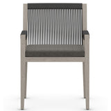 Sherwood Outdoor Arm Chair, Charcoal/Weathered Grey by Four Hands