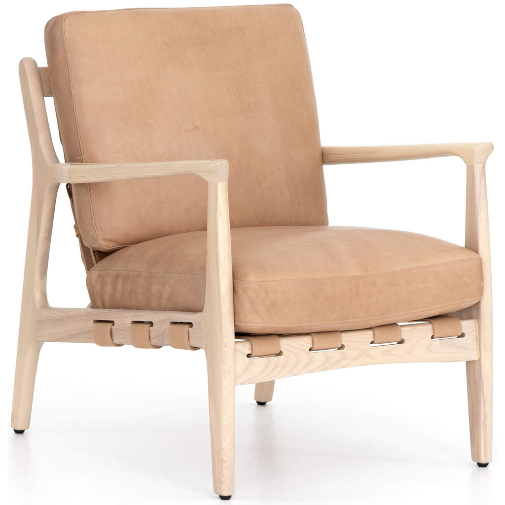 Silas Leather Chair, Sahara Tan High Fashion Home