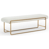 Sled Bench, Thames Cream - Furniture - Chairs - High Fashion Home